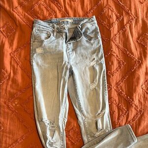 Distressed Levi jeans